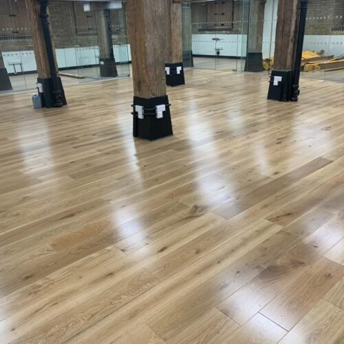 London office with energy efficient underlay and engineered wood flooring